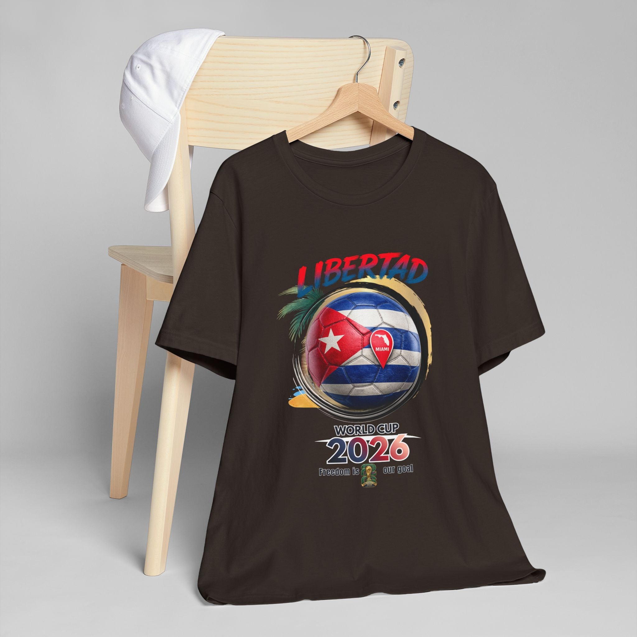 World Cup 2026 Cuba 'Libertad' Soccer Colores oscuros T-Shirt
