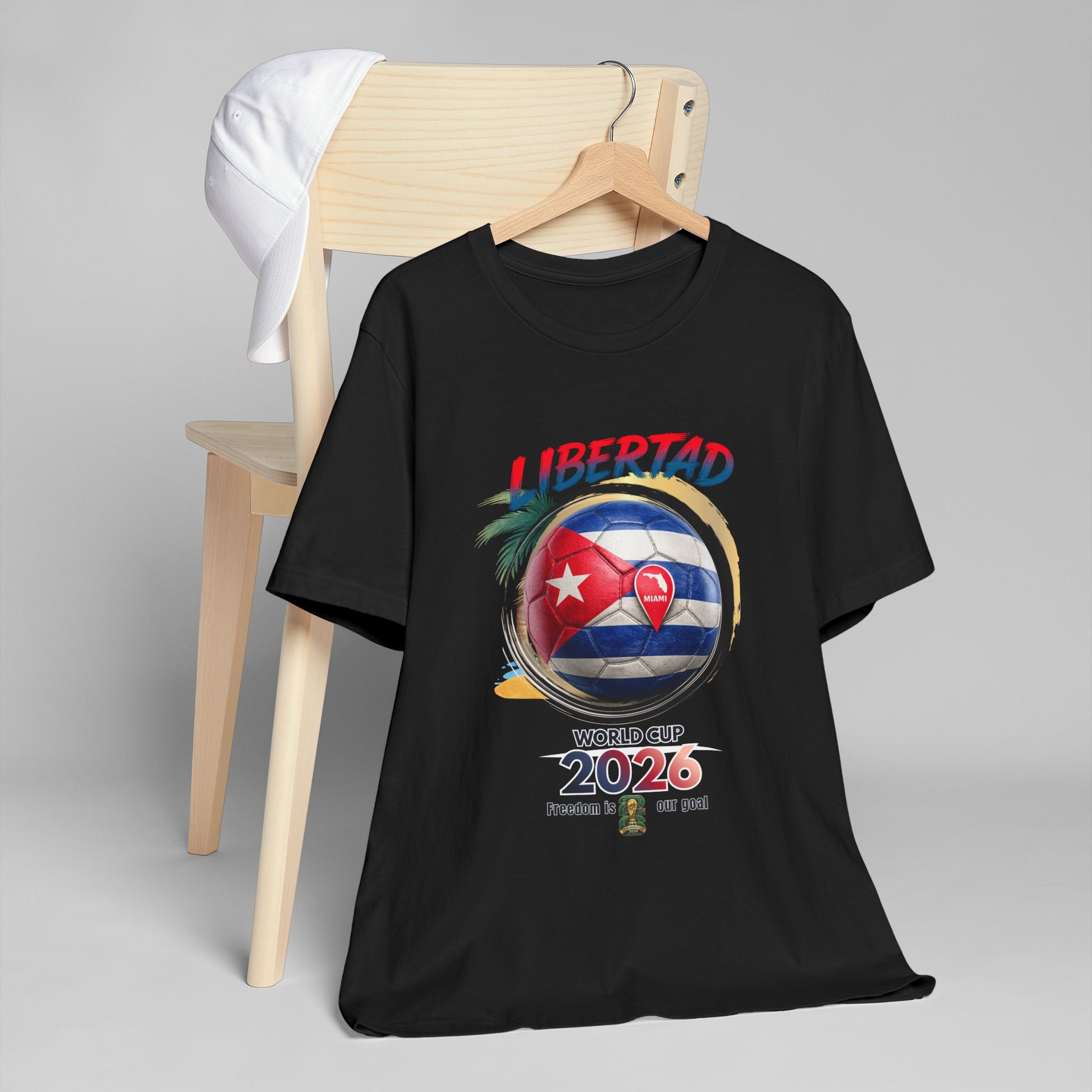 World Cup 2026 Cuba 'Libertad' Soccer Colores oscuros T-Shirt