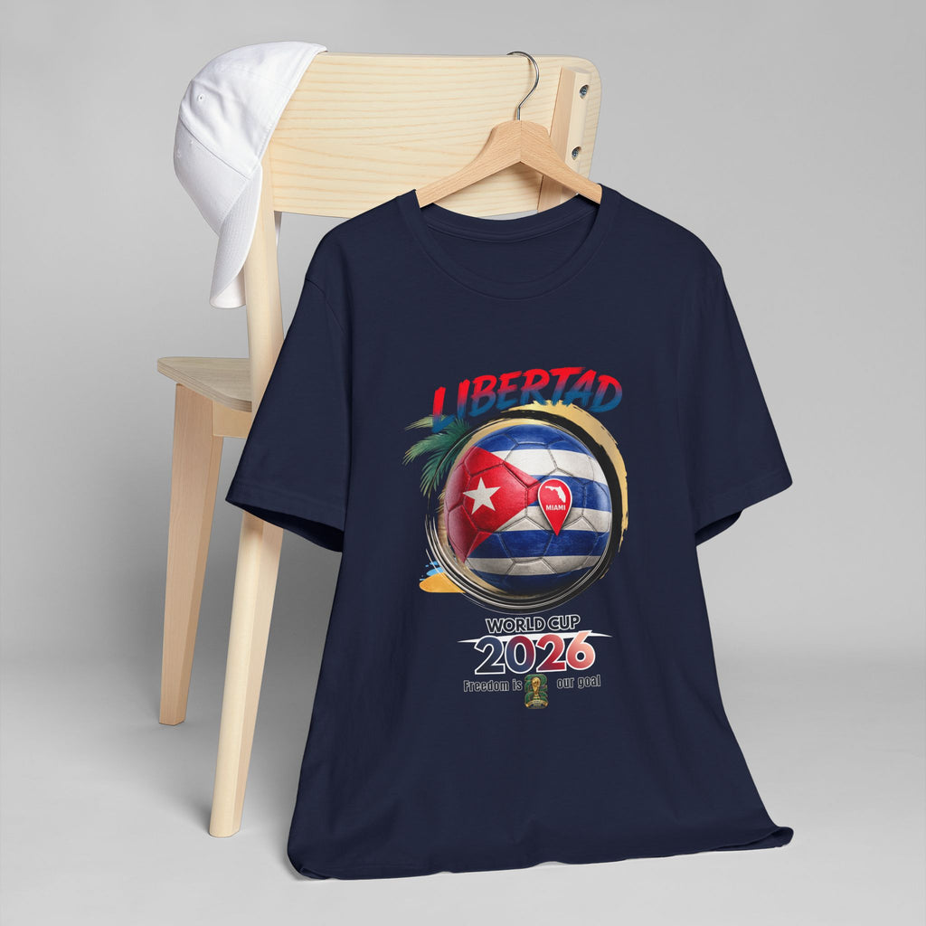 World Cup 2026 Cuba 'Libertad' Soccer Colores oscuros T-Shirt