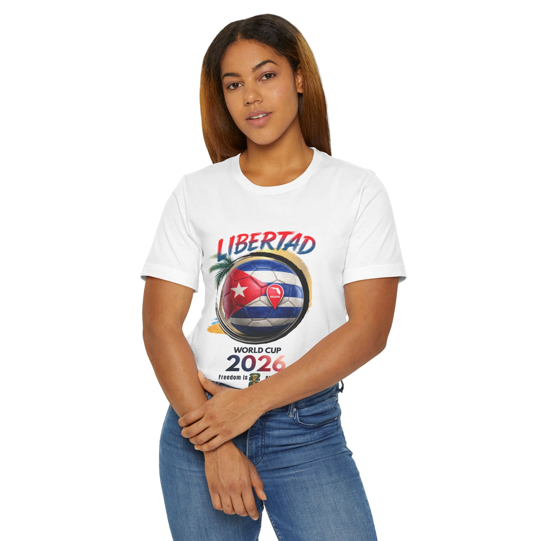 World Cup 2026 Cuba 'Libertad' Soccer Colores oscuros T-Shirt