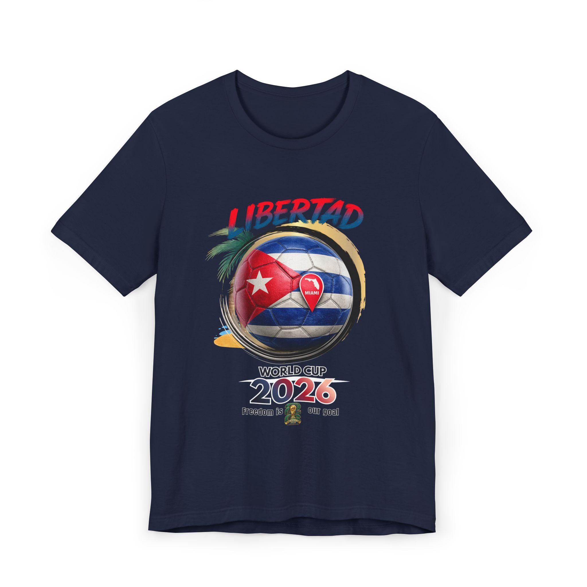 World Cup 2026 Cuba 'Libertad' Soccer Colores oscuros T-Shirt