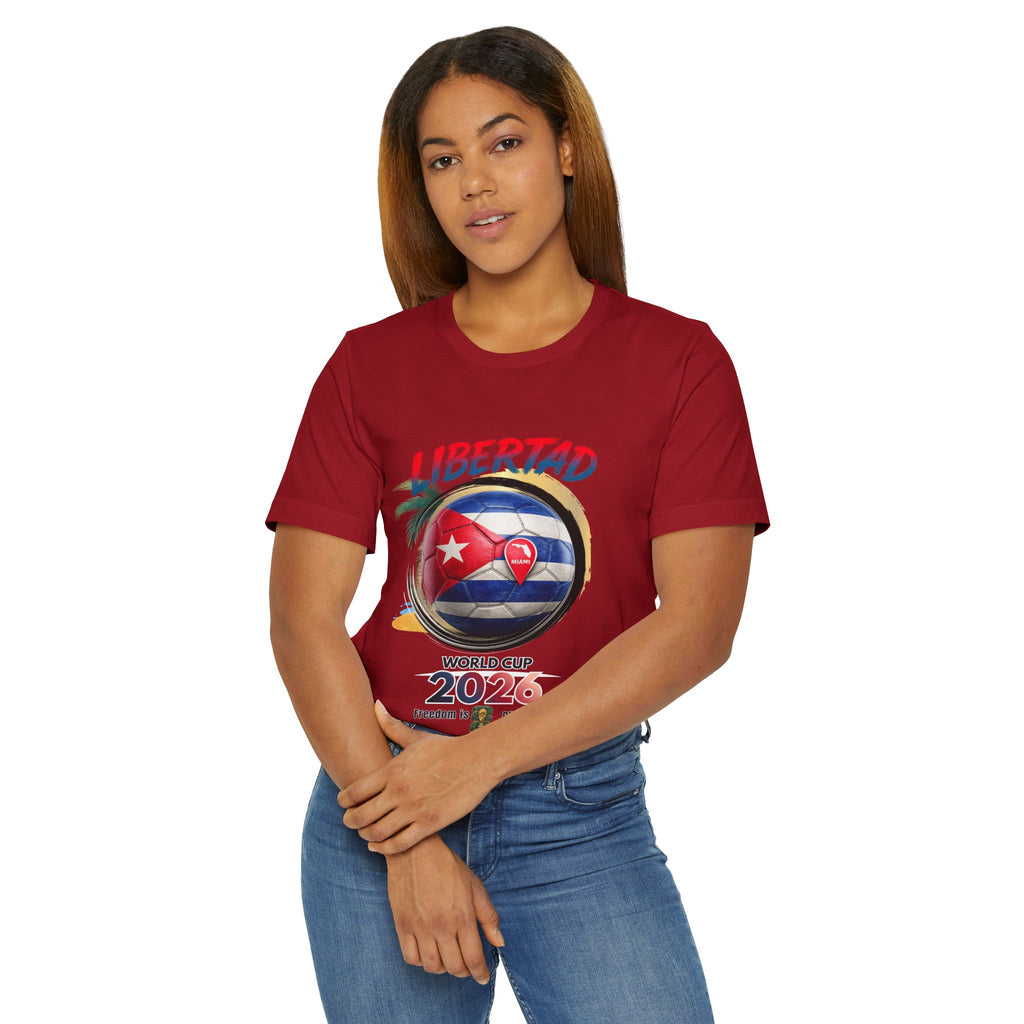 World Cup 2026 Cuba 'Libertad' Soccer Colores oscuros T-Shirt