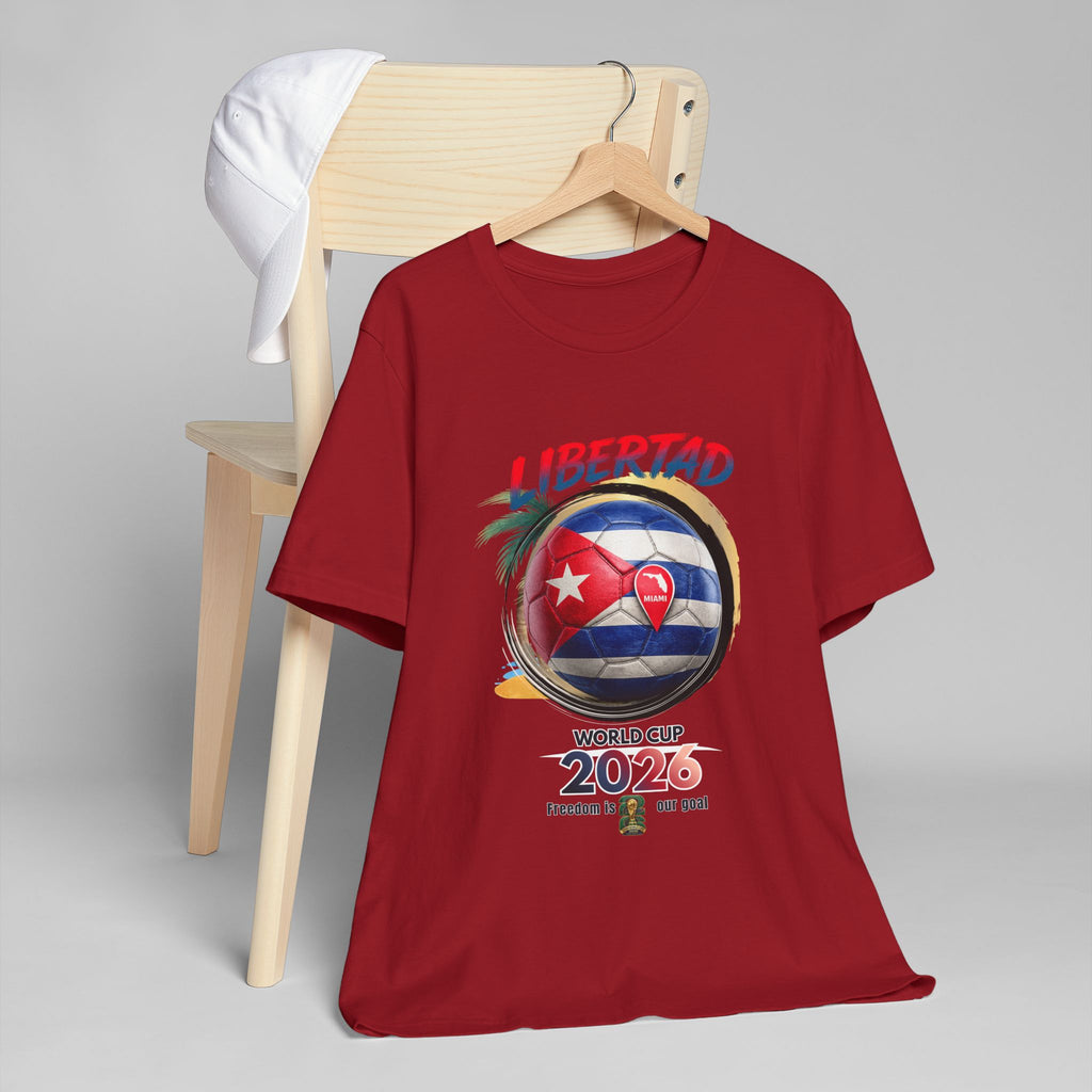 World Cup 2026 Cuba 'Libertad' Soccer Colores oscuros T-Shirt