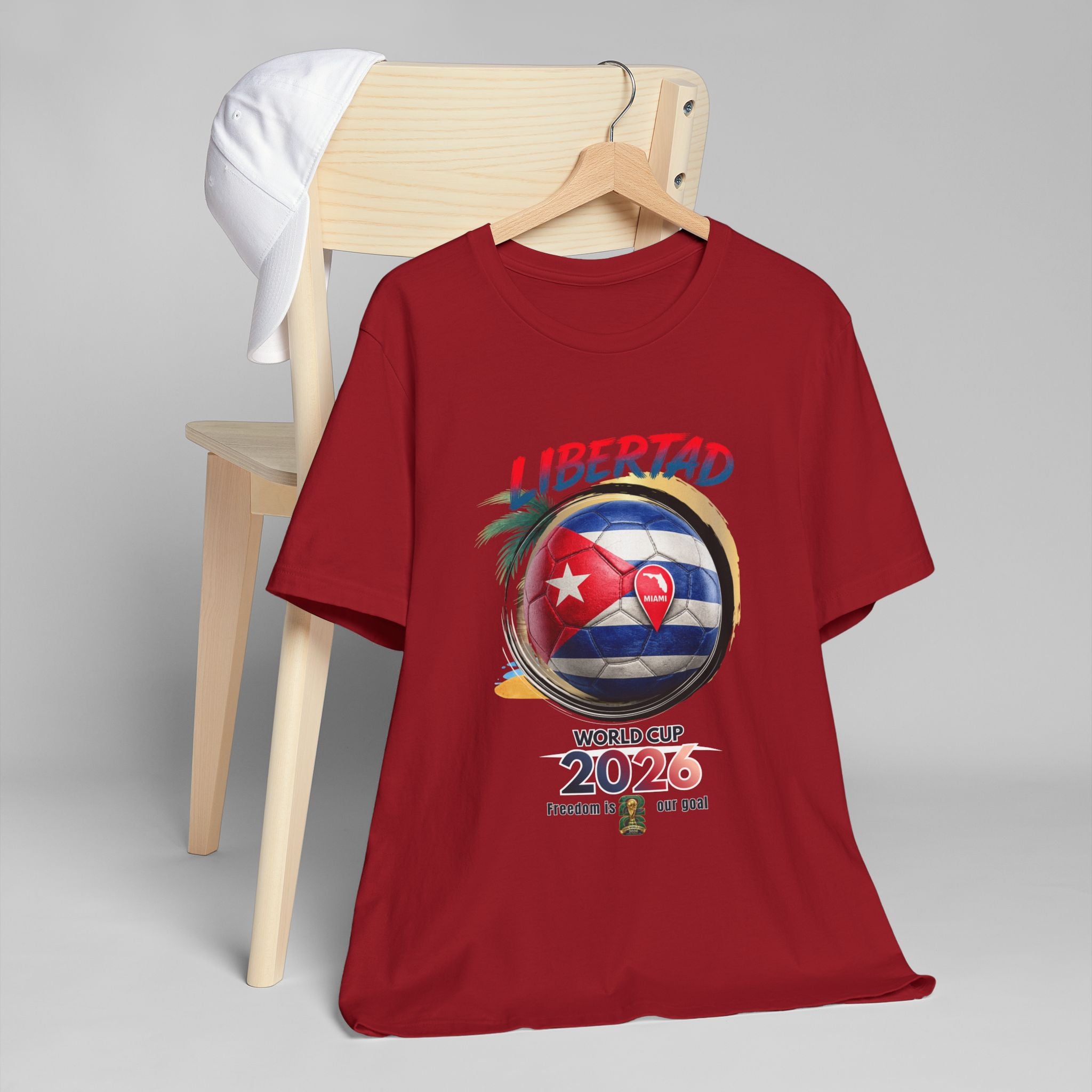 World Cup 2026 Cuba 'Libertad' Soccer Colores oscuros T-Shirt