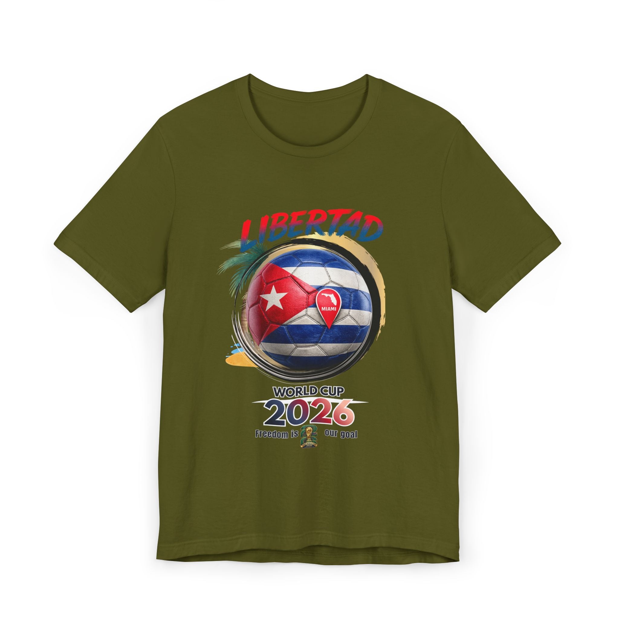 World Cup 2026 Cuba 'Libertad' Soccer Colores oscuros T-Shirt