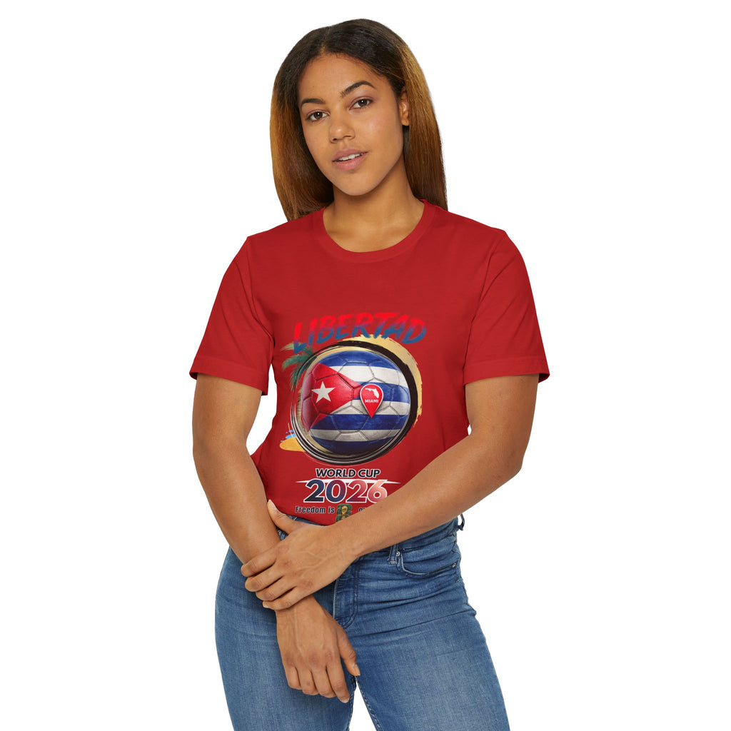 World Cup 2026 Cuba 'Libertad' Soccer Colores oscuros T-Shirt