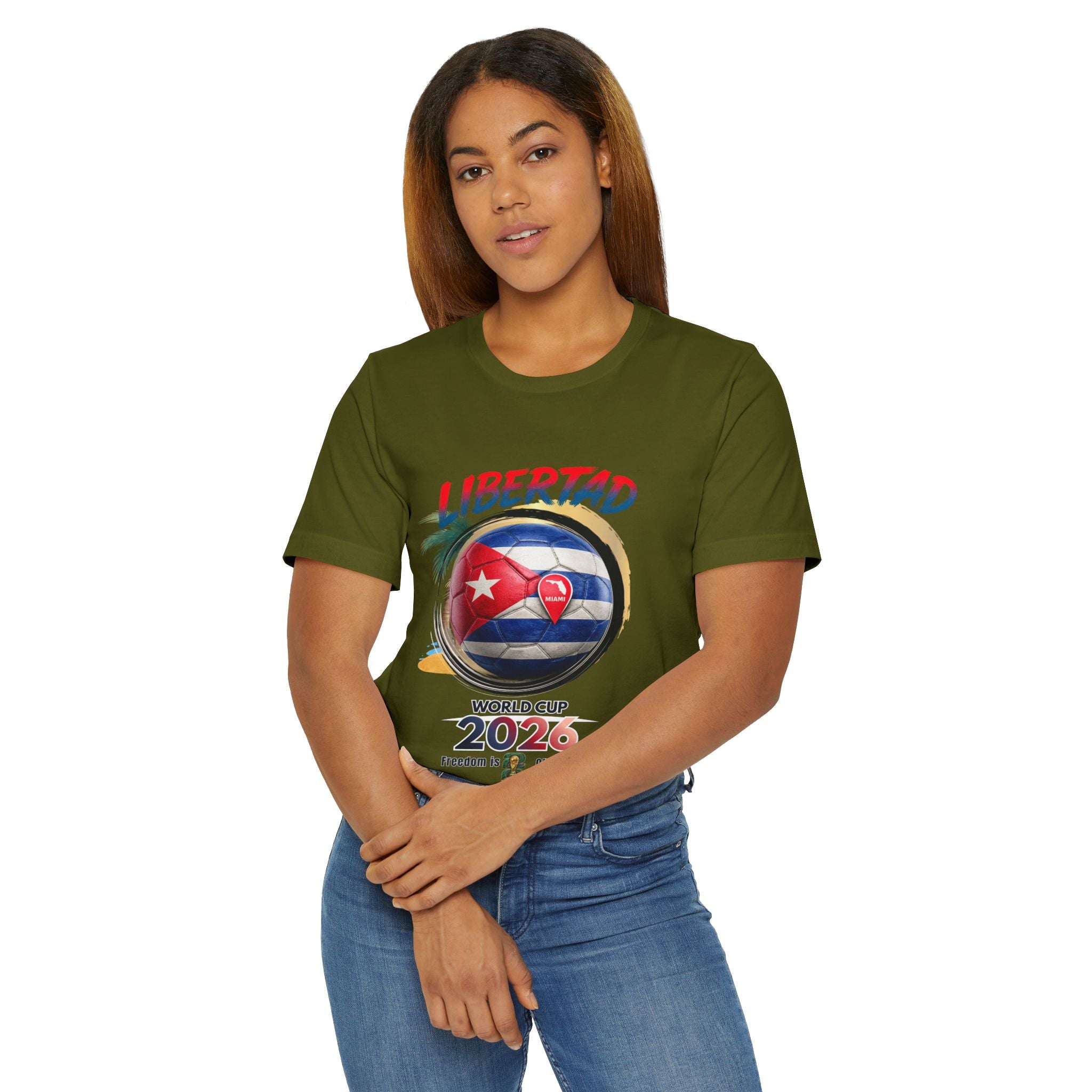 World Cup 2026 Cuba 'Libertad' Soccer Colores oscuros T-Shirt