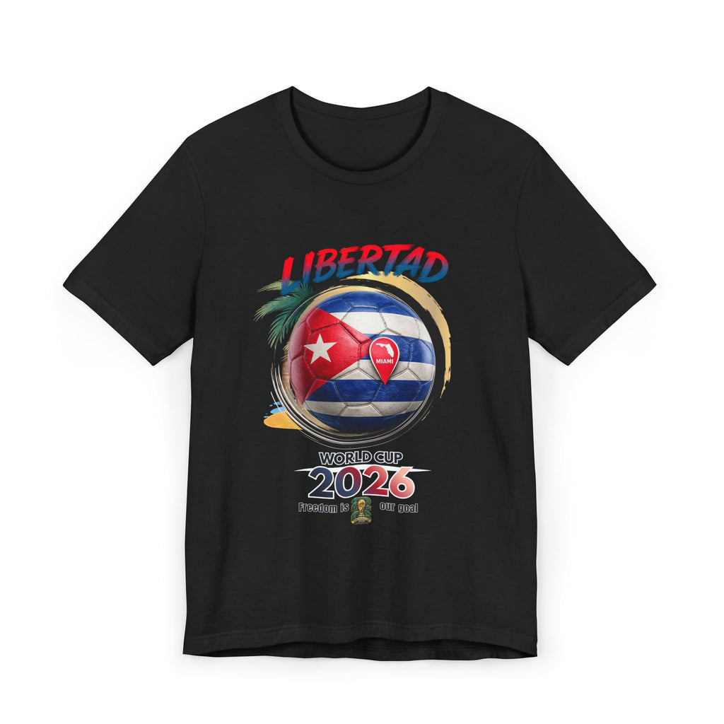 World Cup 2026 Cuba 'Libertad' Soccer Colores oscuros T-Shirt