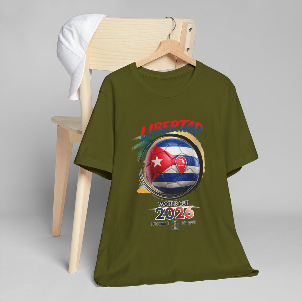 World Cup 2026 Cuba 'Libertad' Soccer Colores oscuros T-Shirt