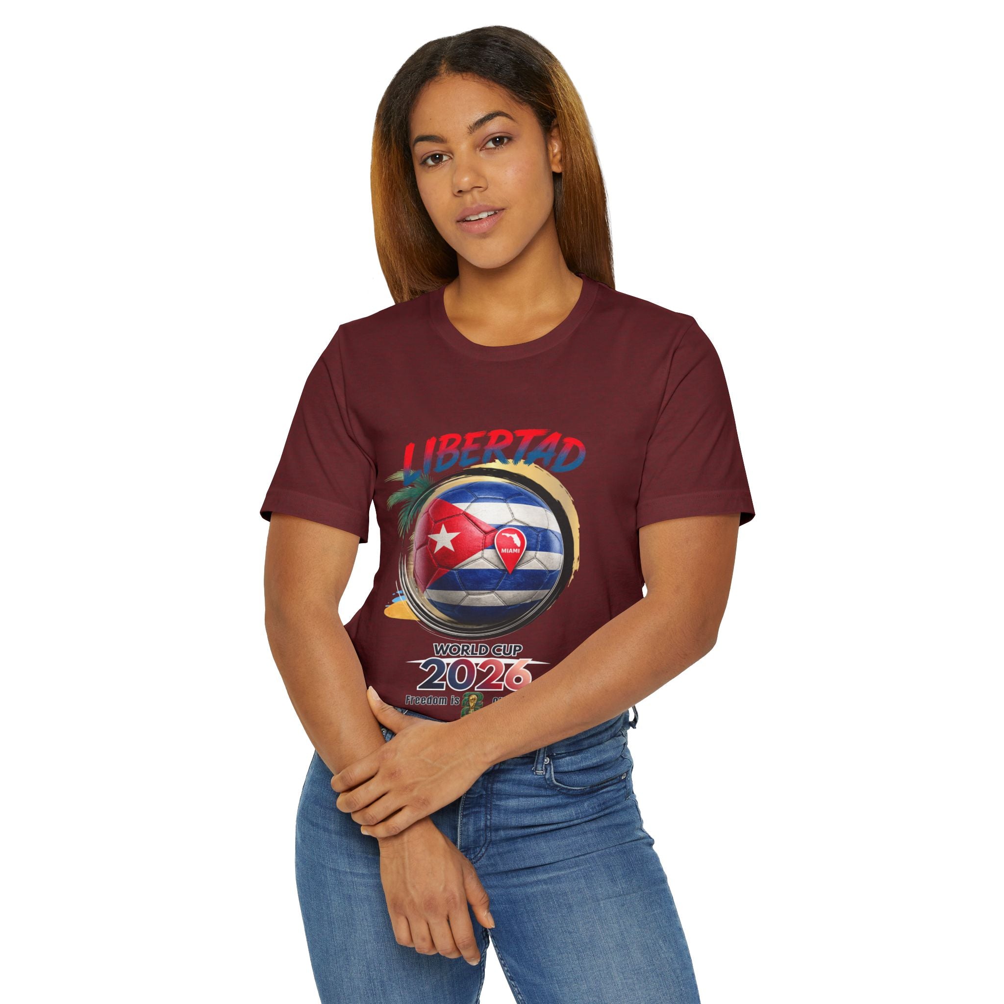 World Cup 2026 Cuba 'Libertad' Soccer Colores oscuros T-Shirt