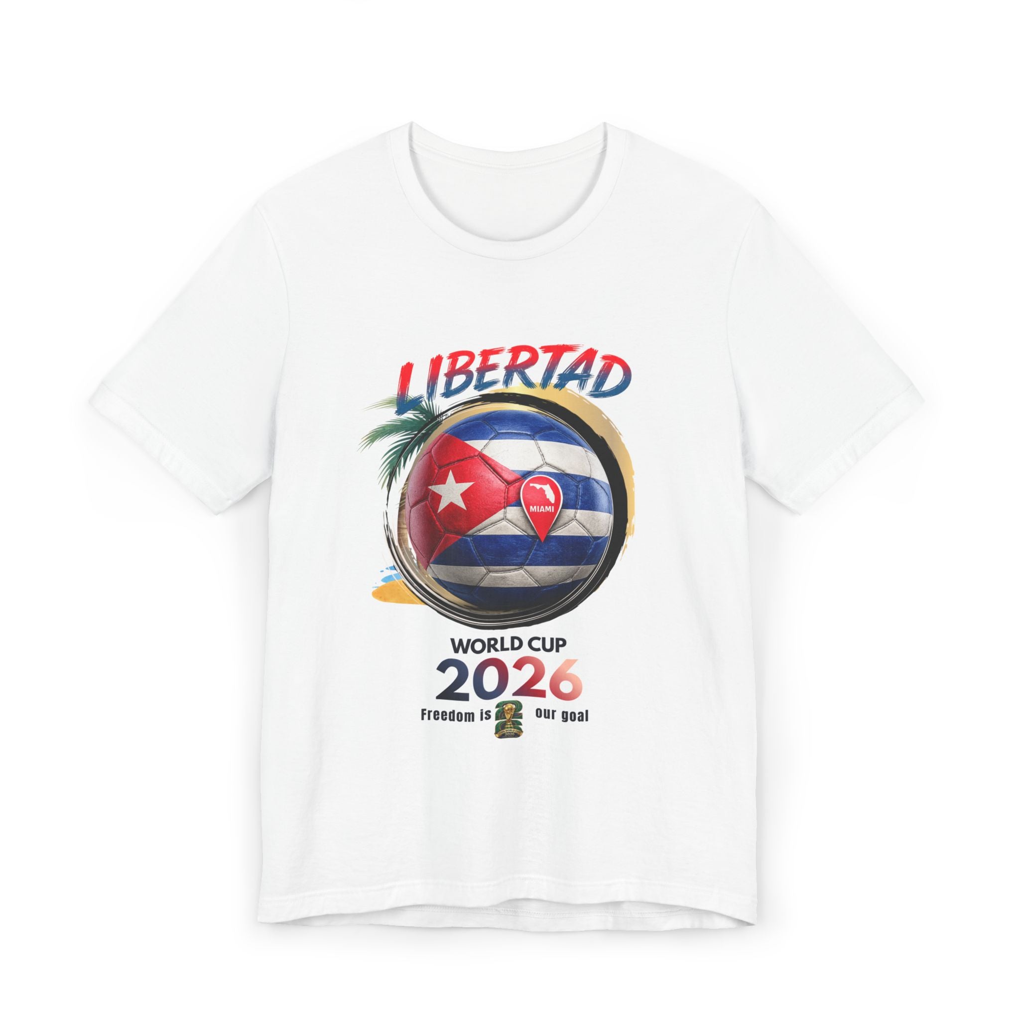 World Cup 2026 Cuba 'Libertad' Soccer Colores oscuros T-Shirt