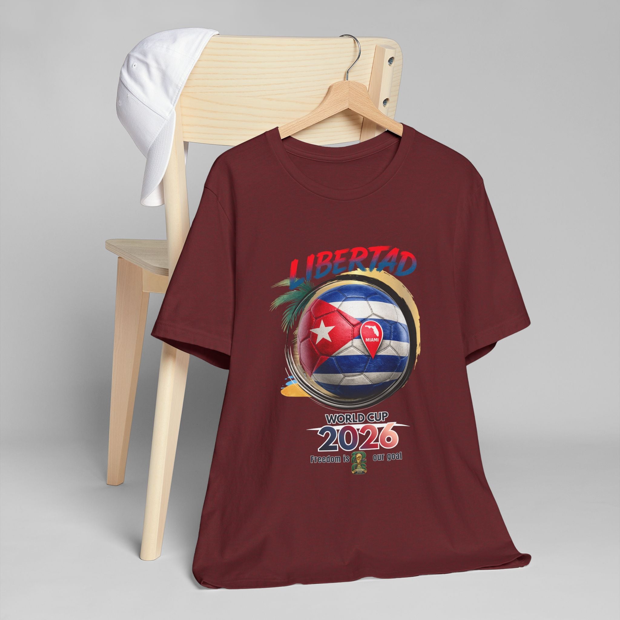 World Cup 2026 Cuba 'Libertad' Soccer Colores oscuros T-Shirt