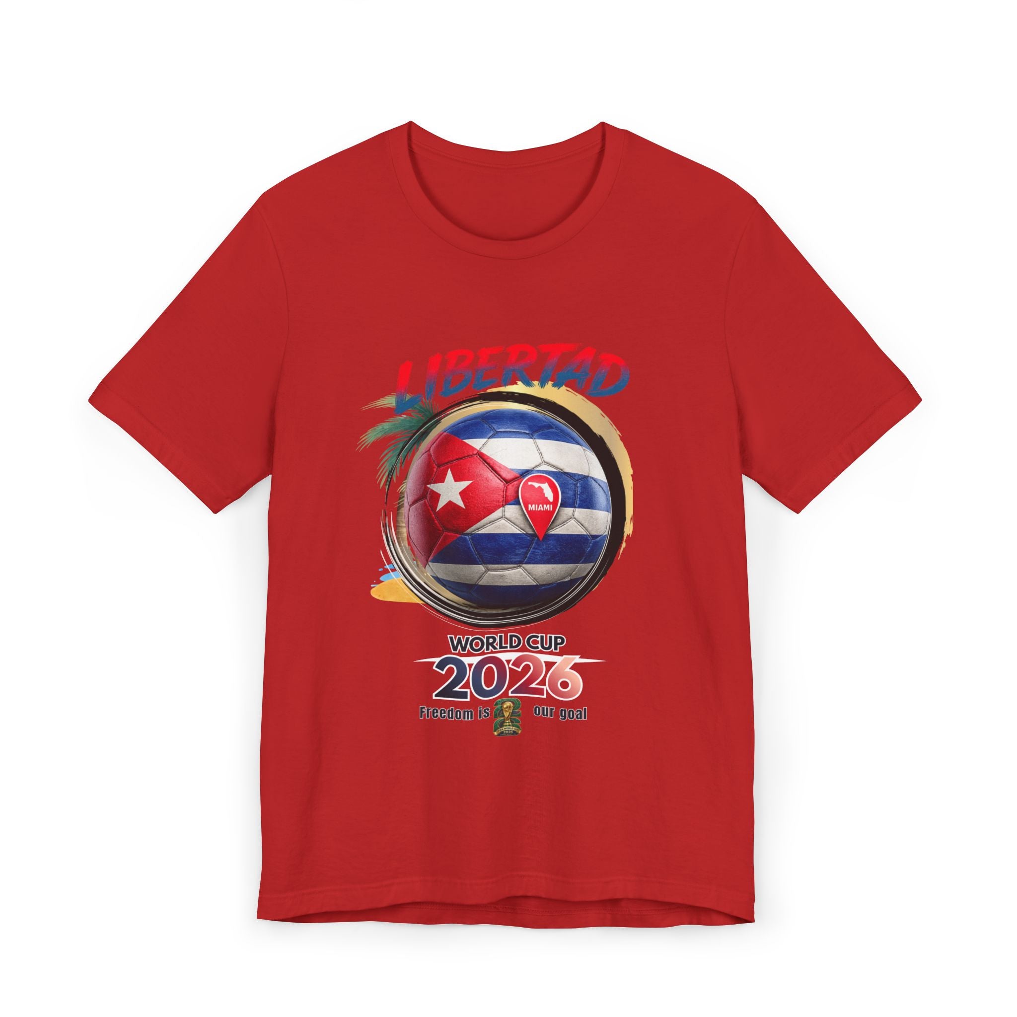 World Cup 2026 Cuba 'Libertad' Soccer Colores oscuros T-Shirt